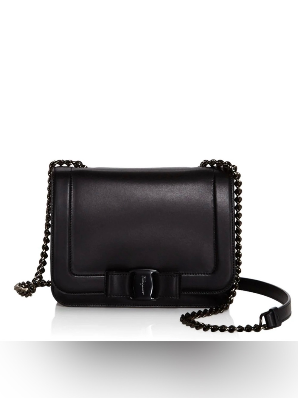 Black Ferragamo Small Vara Bow Crossbody Black